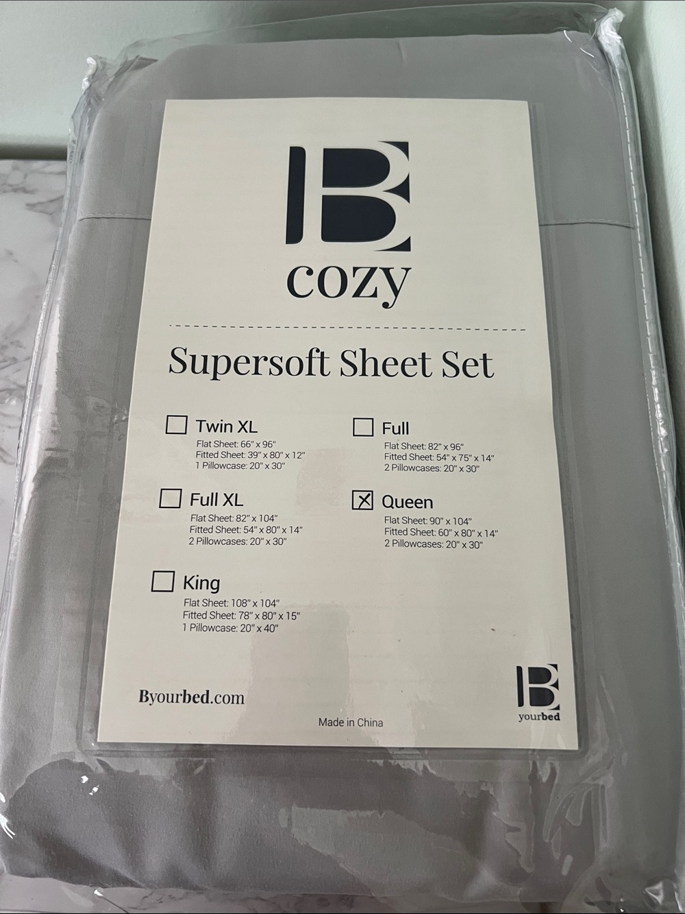 Supersoft Queen Sheet Set - Gray